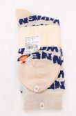 画像2: ヴィヴィアンウエストウッド 中古 / デザインソックス 23-24 ベージュｘネイビー  O-25-05-11-088-gd-YM-OS (2)