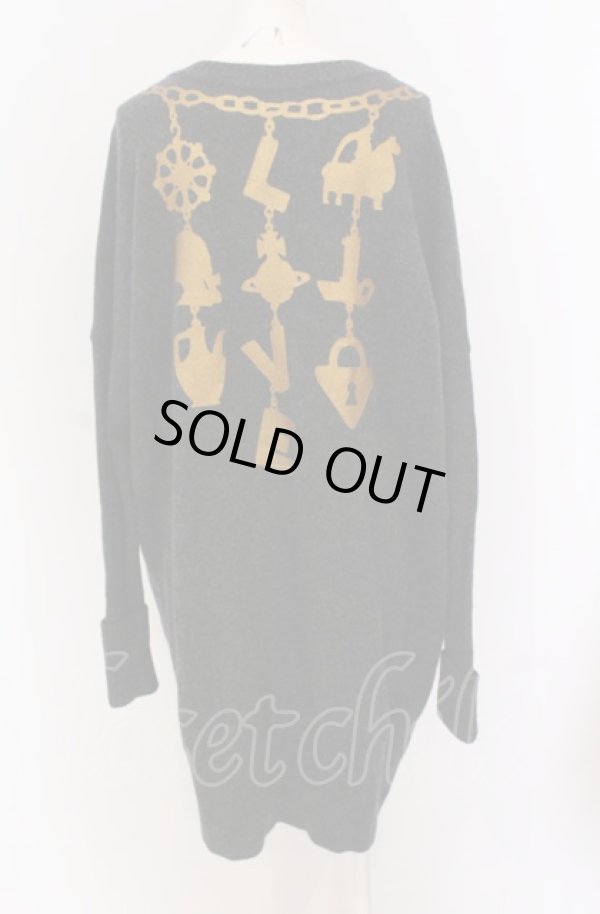 画像3: ヴィヴィアンウエストウッド 中古 / ネックレスプリントウールワンピース 2 グレー  O-25-05-11-015-op-YM-ZH (3)