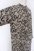 画像2: ヴィヴィアンウエストウッド 中古 / VERMICELLI ORB STRIPEバンドカラーシャツドレス 00 ブラウン系マルチ  O-25-05-11-016-op-YM-OS (2)