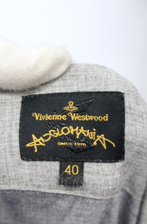 画像5: ANGLOMANIA 中古 / グラスランドギャザーワンピース 40 グレー  O-25-05-11-017-op-IG-ZH (5)