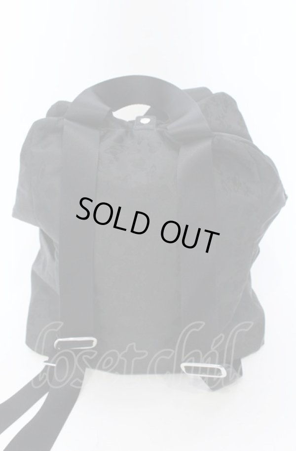 画像4: ヴィヴィアンウエストウッド 中古 / ジャガードリュックサック  ブラック  O-25-05-18-031-ba-IG-OS (4)