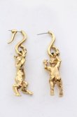 画像2: ヴィヴィアンウエストウッド 中古 / ANGLO SATYR ドロップピアス  ゴールド  O-25-05-18-042-er-IG-OS (2)