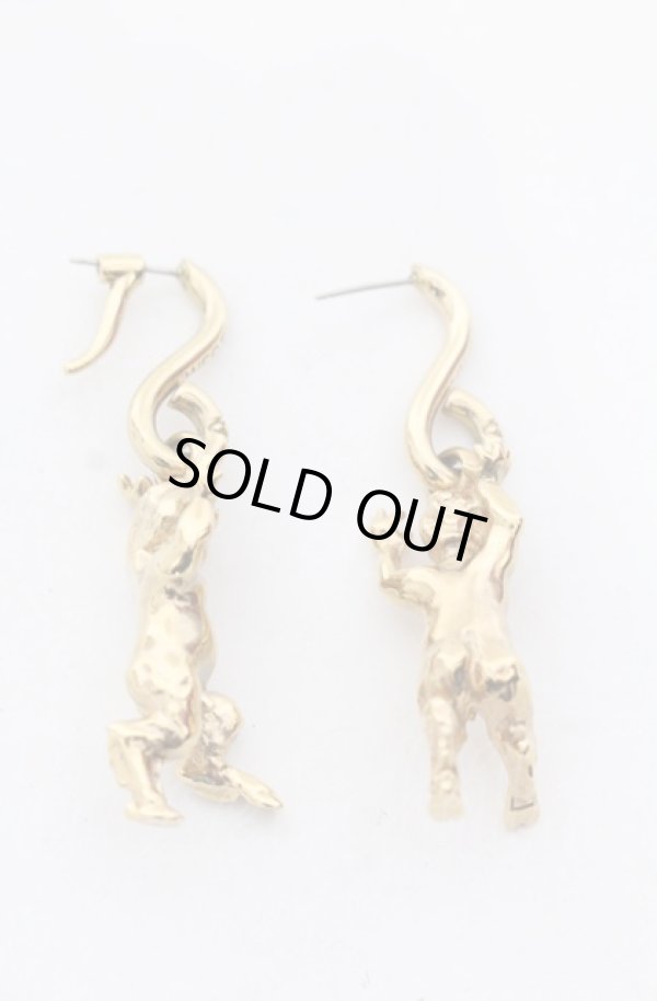 画像2: ヴィヴィアンウエストウッド 中古 / ANGLO SATYR ドロップピアス  ゴールド  O-25-05-18-042-er-IG-ZH (2)