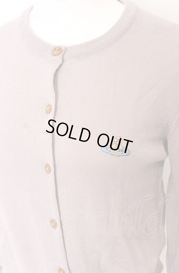 画像2: ヴィヴィアンウエストウッド 中古 / カラーオーブ刺繍カーディガン S ピンクベージュ  O-25-05-18-010-to-YM-ZH (2)