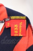 画像5: ヴィヴィアンウエストウッド 中古 / ボーダー×シルエットフラワーTシャツ 2 レッド×ネイビー×ホワイト  O-25-05-18-013-ts-IG-OS (5)