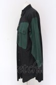 画像3: ヴィヴィアンウエストウッド MAN 中古 / LONG WORK シャツ F ブラックｘグリーン  O-25-05-18-002-bl-YM-OS (3)
