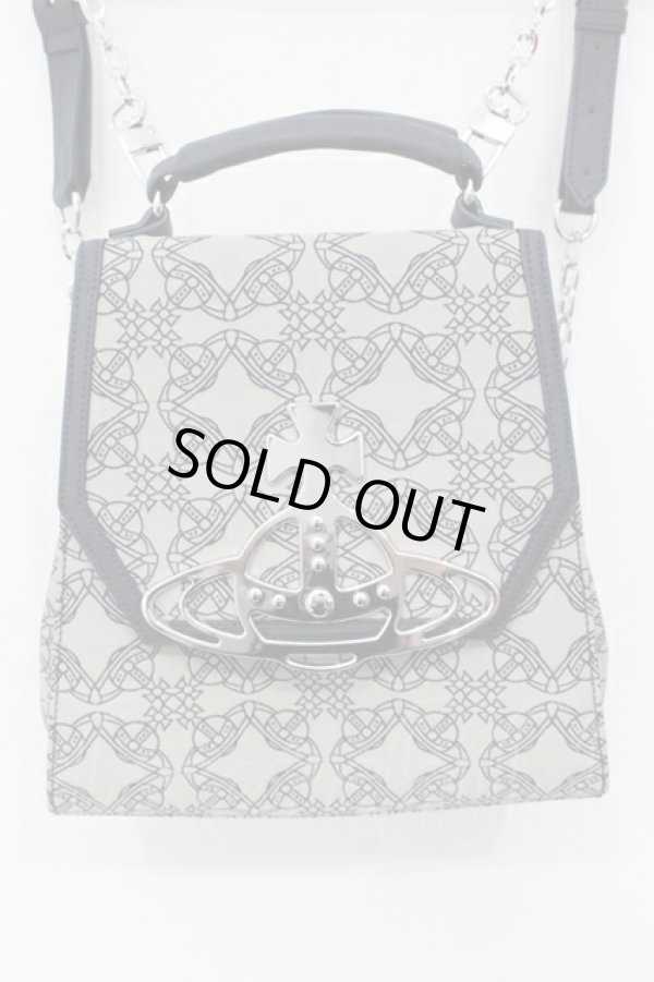 画像2: ヴィヴィアンウエストウッド 中古 / LOGO BACKPACK  グレージュ  O-25-06-08-028-ba-IG-OS (2)