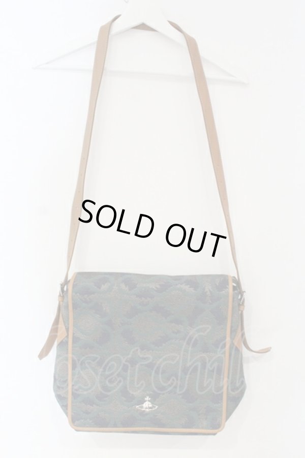 画像2: ヴィヴィアンウエストウッド 中古 / パイレーツメッセンジャーバッグ  ブルー系ｘブラウン  O-25-06-08-030-ba-YM-OS (2)