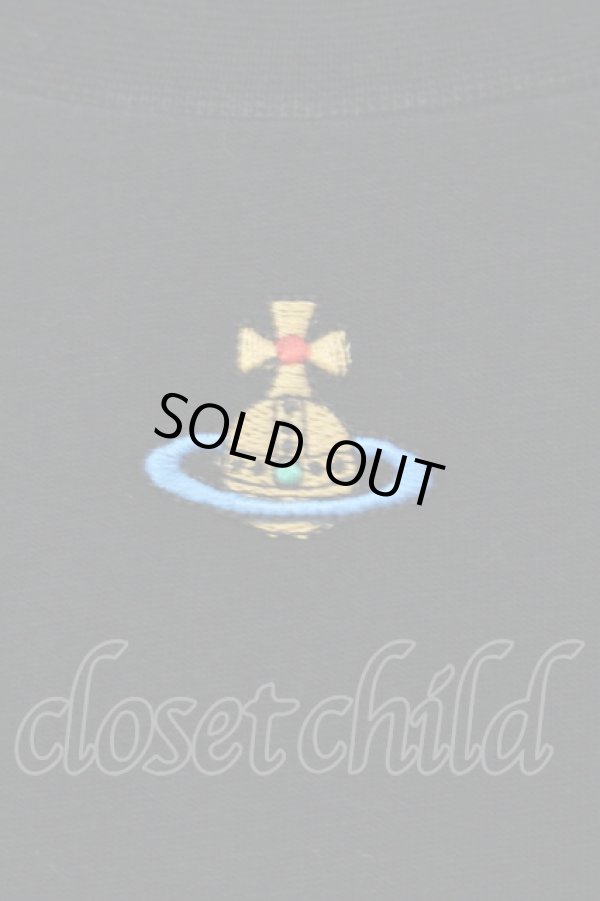 画像2: ヴィヴィアンウエストウッド 中古 / カラーオーブ刺繍クルーネックTシャツ XXL ブラック  O-25-06-08-001-ts-YM-ZH (2)