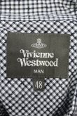 画像4: ヴィヴィアンウエストウッド MAN 中古 / ギンガムチェックコットン半袖シャツ 48 ブラックｘホワイト  O-25-06-08-005-bl-YM-OS (4)