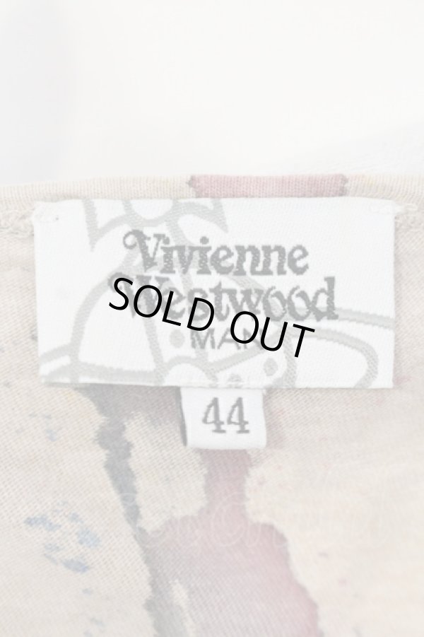 画像3: ヴィヴィアンウエストウッド MAN 中古 / Paint Stlipe　Tシャツ 44 ブラウン  O-25-06-08-008-ts-YM-OS (3)