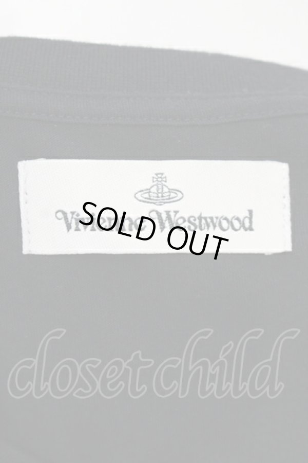 画像4: ヴィヴィアンウエストウッド 中古 / カラーオーブ刺繍クルーネックTシャツ XXL ブラック  O-25-06-08-001-ts-YM-ZH (4)