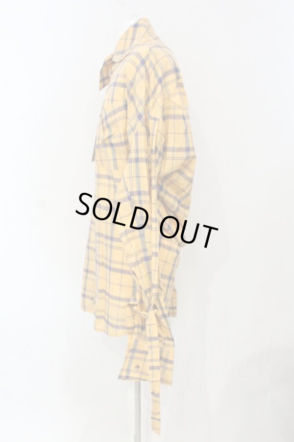 画像2: ヴィヴィアンウエストウッド 中古 / ロングスリーブチェックシャツ 40 オレンジ  O-25-06-08-012-bl-IG-OS (2)