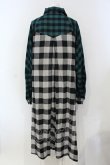 画像3: ヴィヴィアンウエストウッド 中古 / ギンガムチェックブロッキングフレアシャツワンピース 00 ブラック×グレー  O-25-06-08-014-op-IG-OS (3)