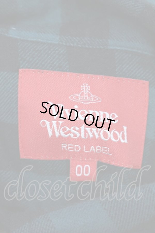 画像4: ヴィヴィアンウエストウッド 中古 / ギンガムチェックブロッキングフレアシャツワンピース 00 ブラック×グレー  O-25-06-08-014-op-IG-ZH (4)