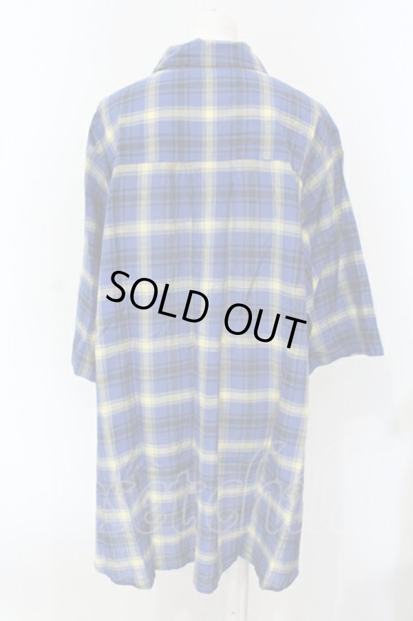 画像3: ヴィヴィアンウエストウッド 中古 / チェックブロッキングシャツ 00 イエローxブルー  O-25-06-08-015-bl-YM-OS (3)