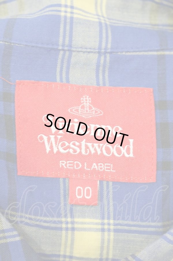 画像4: ヴィヴィアンウエストウッド 中古 / チェックブロッキングシャツ 00 イエローxブルー  O-25-06-08-015-bl-YM-OS (4)