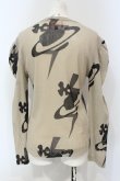画像2: ヴィヴィアンウエストウッド 中古 / ORB&BOLTSメッシュギャザー袖トップ  ベージュ  O-25-06-08-017-ts-IG-OS (2)