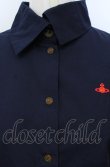 画像2: ヴィヴィアンウエストウッド 中古 / 単色オーブ刺繍ブラウス 2 ネイビー  O-25-06-15-019-bl-YM-OS (2)