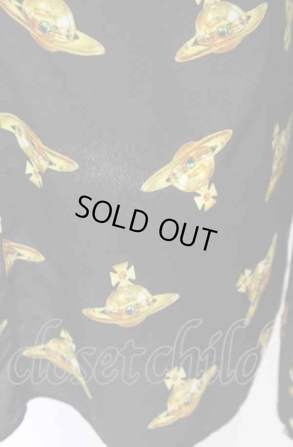 画像4: ヴィヴィアンウエストウッド 中古 / METOROシャツ 38 ブラック  O-25-06-15-022-co-YM-ZH (4)