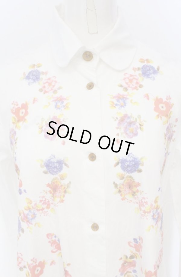 画像2: ヴィヴィアンウエストウッド 中古 / マティスフラワーシャツワンピース 2 ホワイト  O-25-06-15-025-op-YM-OS (2)