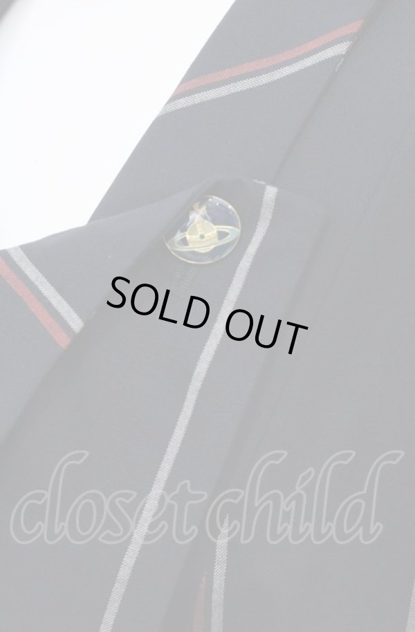 画像3: ヴィヴィアンウエストウッド 中古 / ストライプセーラージャケット 40 ネイビー  O-25-06-15-030-jc-YM-ZH (3)