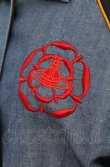 画像3: ヴィヴィアンウエストウッド 中古 / ROSE刺繍　サテンブルゾン 02 インディゴｘネイビー  O-25-06-15-031-jc-YM-OS (3)