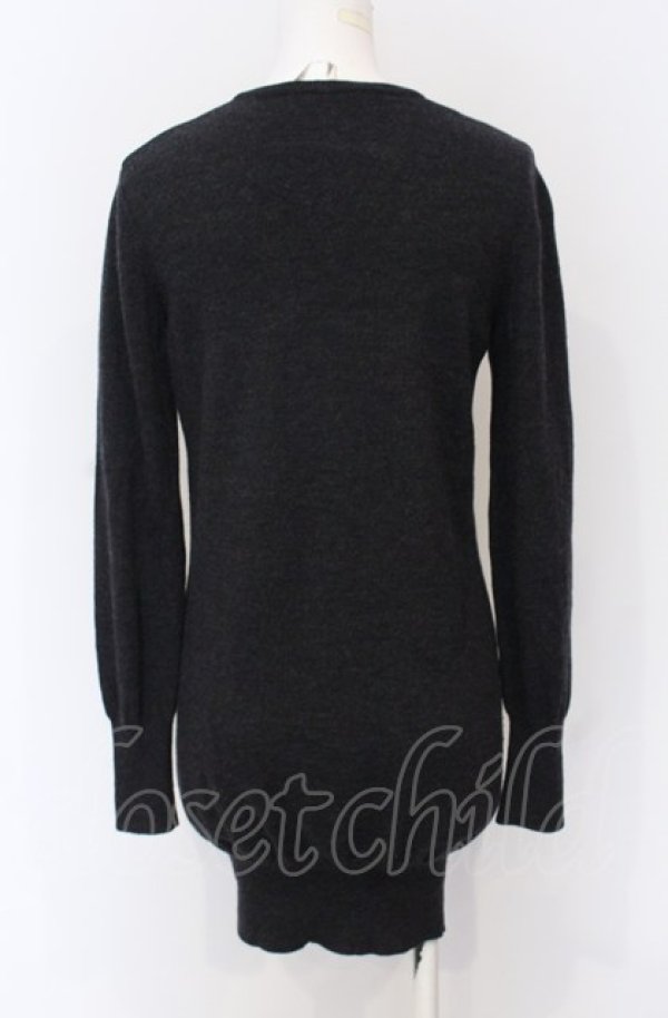 画像4: ヴィヴィアンウエストウッド 中古 / カラーオーブ刺繍カーディガン S ダークグレー  O-25-06-15-035-to-YM-OS (4)