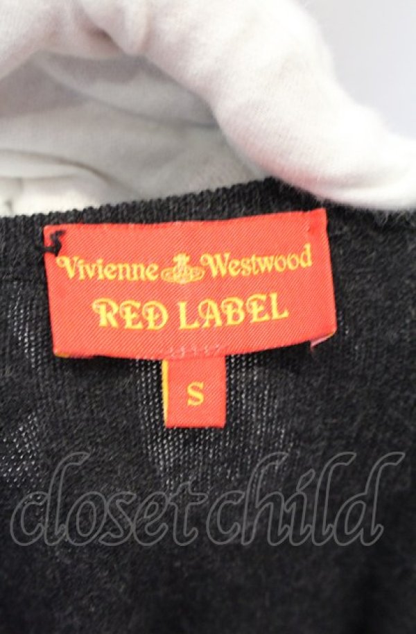 画像6: ヴィヴィアンウエストウッド 中古 / カラーオーブ刺繍カーディガン S ダークグレー  O-25-06-15-035-to-YM-OS (6)