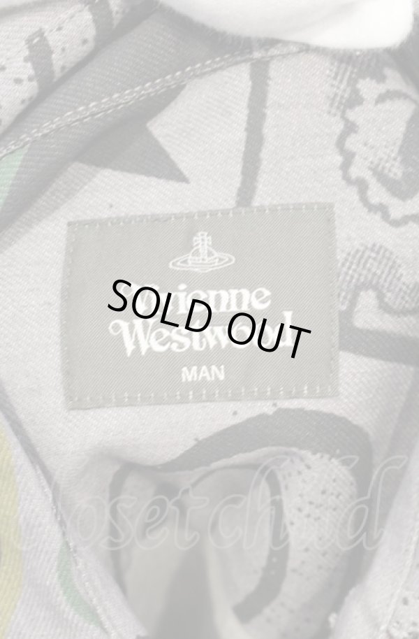 画像6: ヴィヴィアンウエストウッド MAN 中古 / FRAT HOUSE ビッグ クラシックシャツ  グレー×マルチ  O-25-06-15-003-bl-IG-ZH (6)
