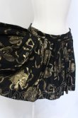 画像2: ANGLOMANIA 中古 / フレアミニスカート 38 ブラック×ゴールド  O-25-06-15-037-sk-SZ-OS (2)