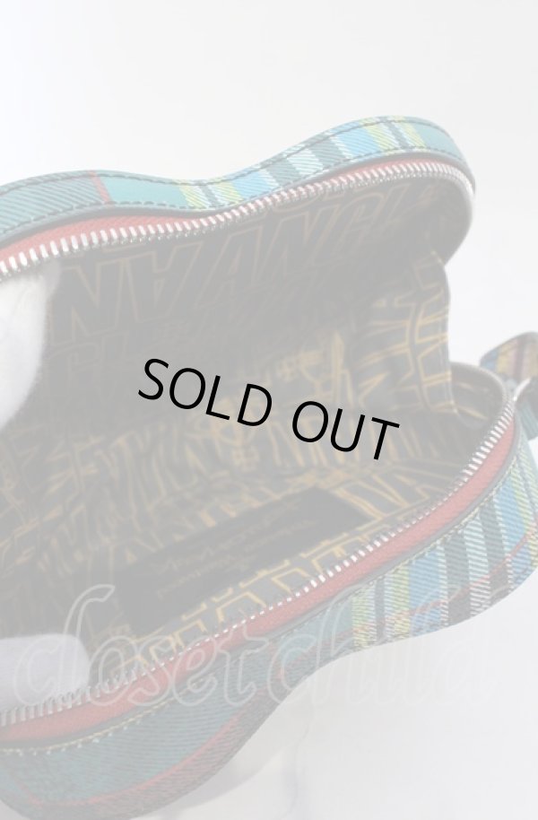 画像4: ANGLOMANIA 中古 / UKA TARTAN ハート型ショルダーバッグ  グリーン  O-25-06-15-041-ba-IG-ZH (4)