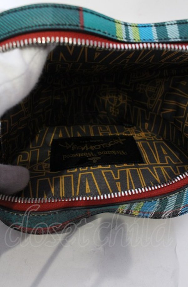 画像5: ANGLOMANIA 中古 / UKA TARTAN ハート型ショルダーバッグ  グリーン  O-25-06-15-041-ba-IG-ZH (5)