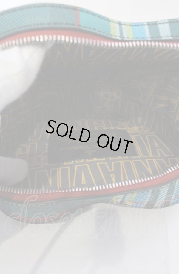 画像5: ANGLOMANIA 中古 / UKA TARTAN ハート型ショルダーバッグ  グリーン  O-25-06-15-041-ba-IG-ZH (5)