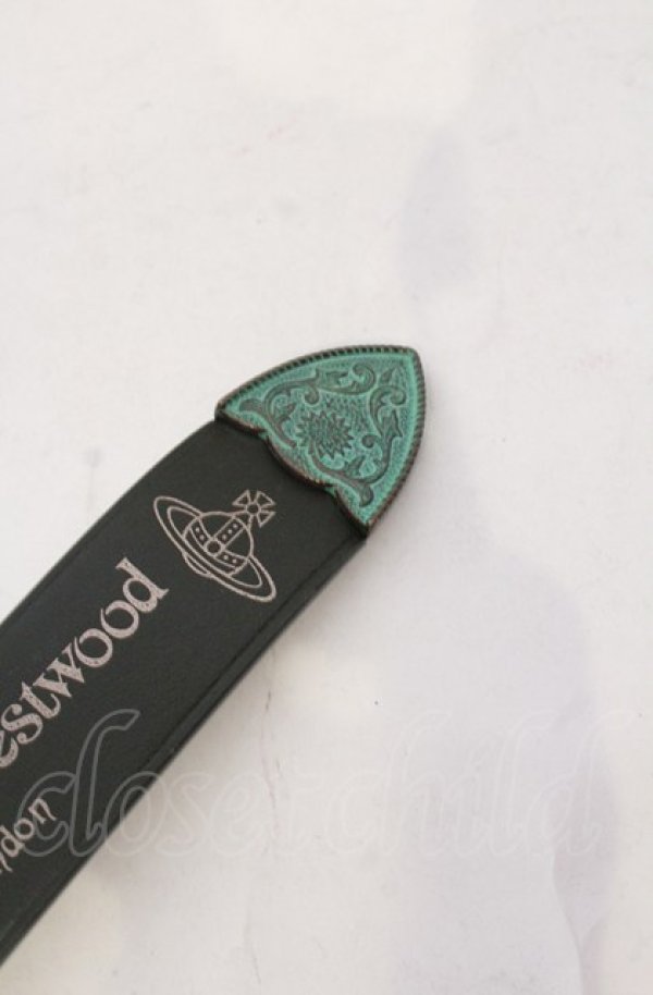 画像7: ヴィヴィアンウエストウッド 中古 / ヴィンテージバックルベルト  ブラックｘグリーン  O-25-06-15-042-gd-YM-OS (7)