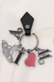 画像2: ヴィヴィアンウエストウッド 中古 / I LOVE V W ガジェットキーリング  ブラックｘレッド  O-25-06-15-044-gd-YM-OS (2)