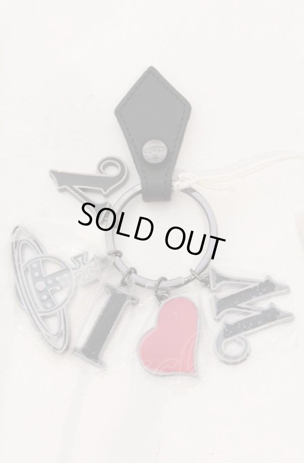 画像2: ヴィヴィアンウエストウッド 中古 / I LOVE V W ガジェットキーリング  ブラックｘレッド  O-25-06-15-044-gd-YM-OS (2)