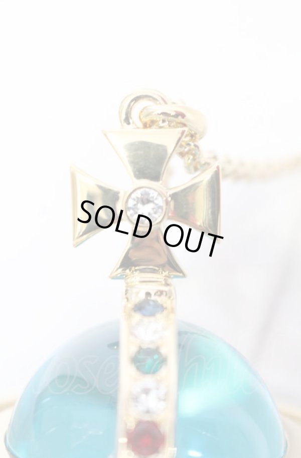 画像6: ヴィヴィアンウエストウッド 中古 / ジャイアントオーブネックレス  ゴールドxブルー  O-25-06-15-056-ac-YM-OS (6)