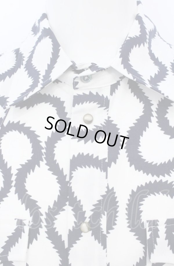 画像2: ANGLOMANIA 中古 / CLASSIC RANCH シャツ S ホワイトｘネイビー  O-25-06-15-006-sk-YM-ZH (2)