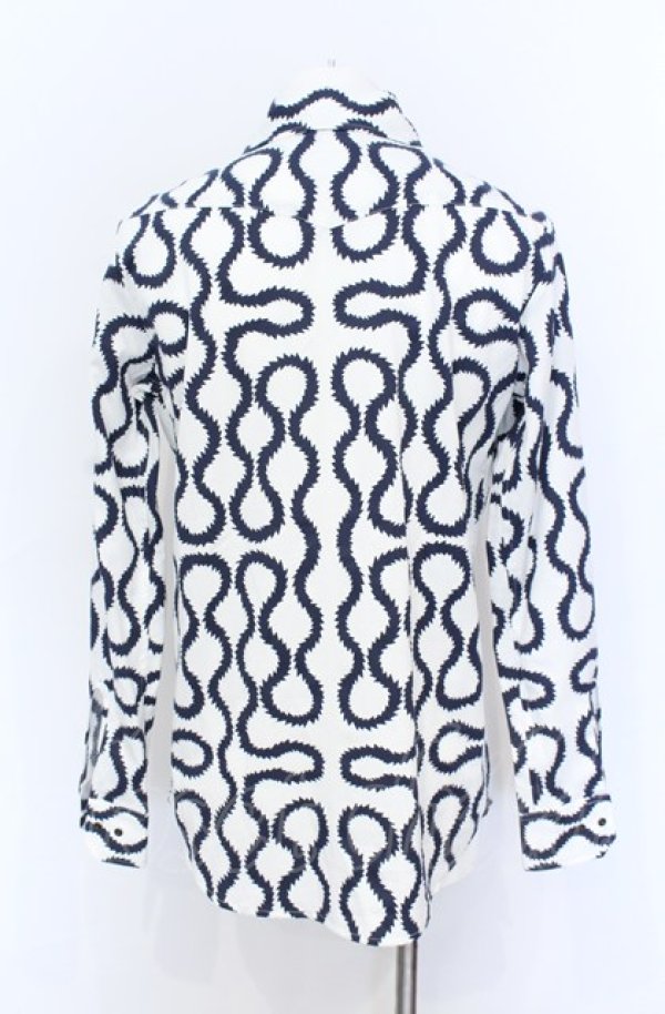 画像3: ANGLOMANIA 中古 / CLASSIC RANCH シャツ S ホワイトxネイビー  O-25-06-15-006-sk-YM-OS (3)