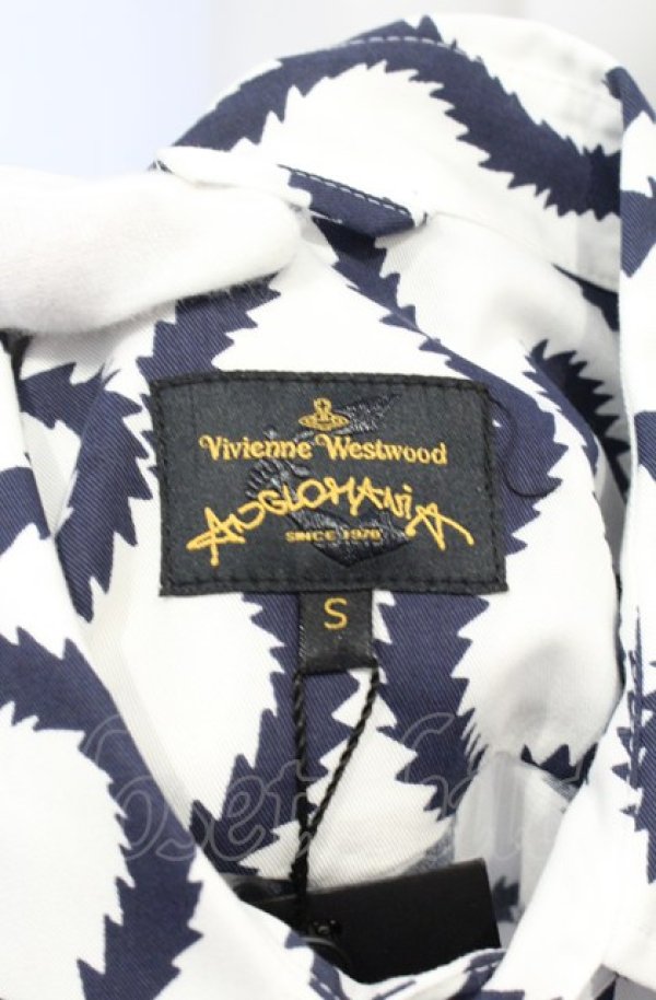 画像5: ANGLOMANIA 中古 / CLASSIC RANCH シャツ S ホワイトxネイビー  O-25-06-15-006-sk-YM-OS (5)