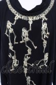 画像2: ヴィヴィアンウエストウッド 中古 / スケルトンプリントカットワンピース 00 ブラック  O-25-06-15-069-op-YM-OS (2)