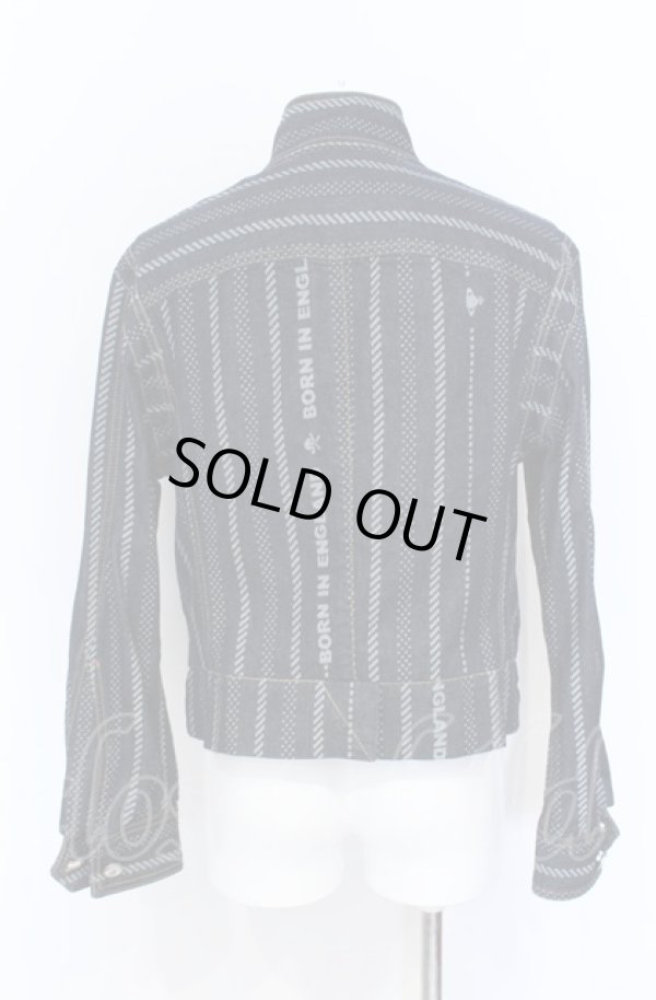 画像4: ヴィヴィアンウエストウッド 中古 / STRIPPED CASUAL デニムジャケット S インディゴ  O-25-06-15-001-co-YM-ZH (4)
