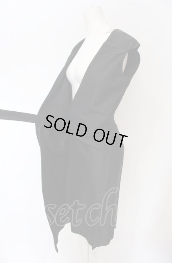 画像5: ヴィヴィアンウエストウッド 中古 / 開襟ノースリーブ巻キワンピース 40 黒  O-25-06-15-009-op-SZ-ZH (5)