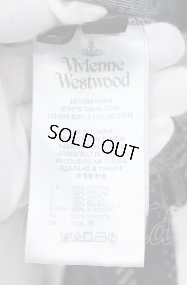 画像7: ヴィヴィアンウエストウッド 中古 / STRIPPED CASUAL デニムジャケット S インディゴ  O-25-06-15-001-co-YM-ZH (7)