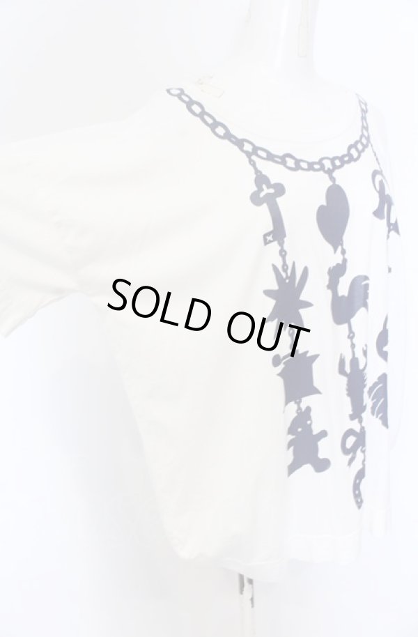 画像2: ヴィヴィアンウエストウッド 中古 / ネックレスプリントカットソー 2 ホワイト  O-25-06-15-014-ts-YM-OS (2)