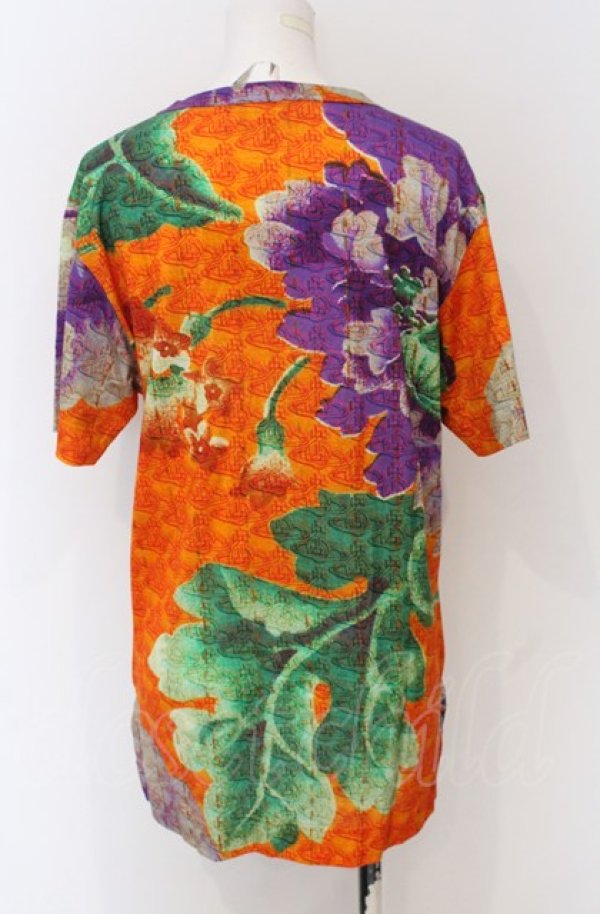 画像2: ヴィヴィアンウエストウッド 中古 / ロシアンテキスタイルフローラルTシャツ 02 マルチ  O-25-06-15-016-ts-YM-ZH (2)