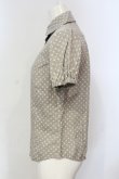 画像3: ヴィヴィアンウエストウッド 中古 / ドット総柄半袖丸襟ブラウス 2 グレー  O-25-06-29-022-bl-YM-OS (3)