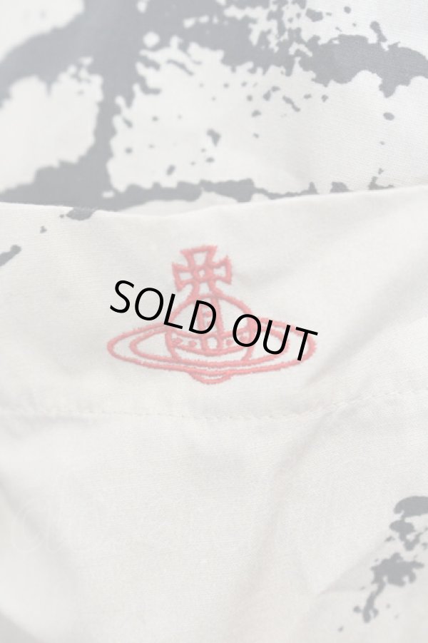 画像2: ヴィヴィアンウエストウッド 中古 / RUBBISH PRINT シャツワンピース 00 ベージュ  O-25-06-29-023-bl-YM-OS (2)