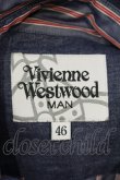 画像5: ヴィヴィアンウエストウッド MAN 中古 / ストライプオジークラークシャツ 46 ブルー系  O-25-06-29-025-bl-IG-OS (5)